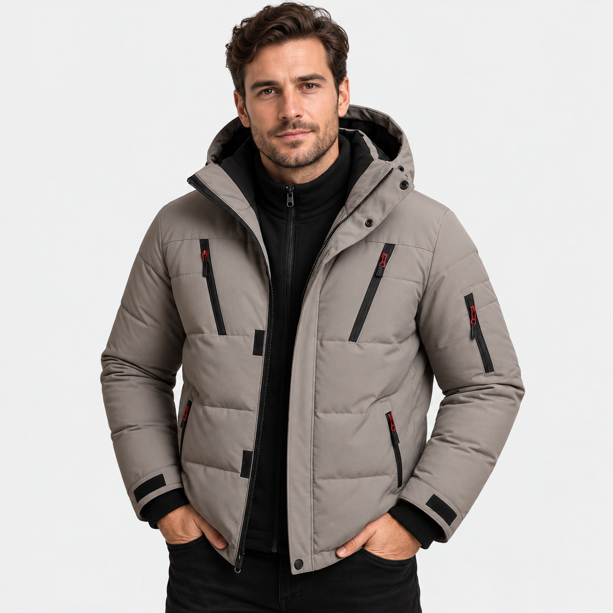 Old Ashworth | Men’s Warm Puffer Jacket for Cold Winter Weather