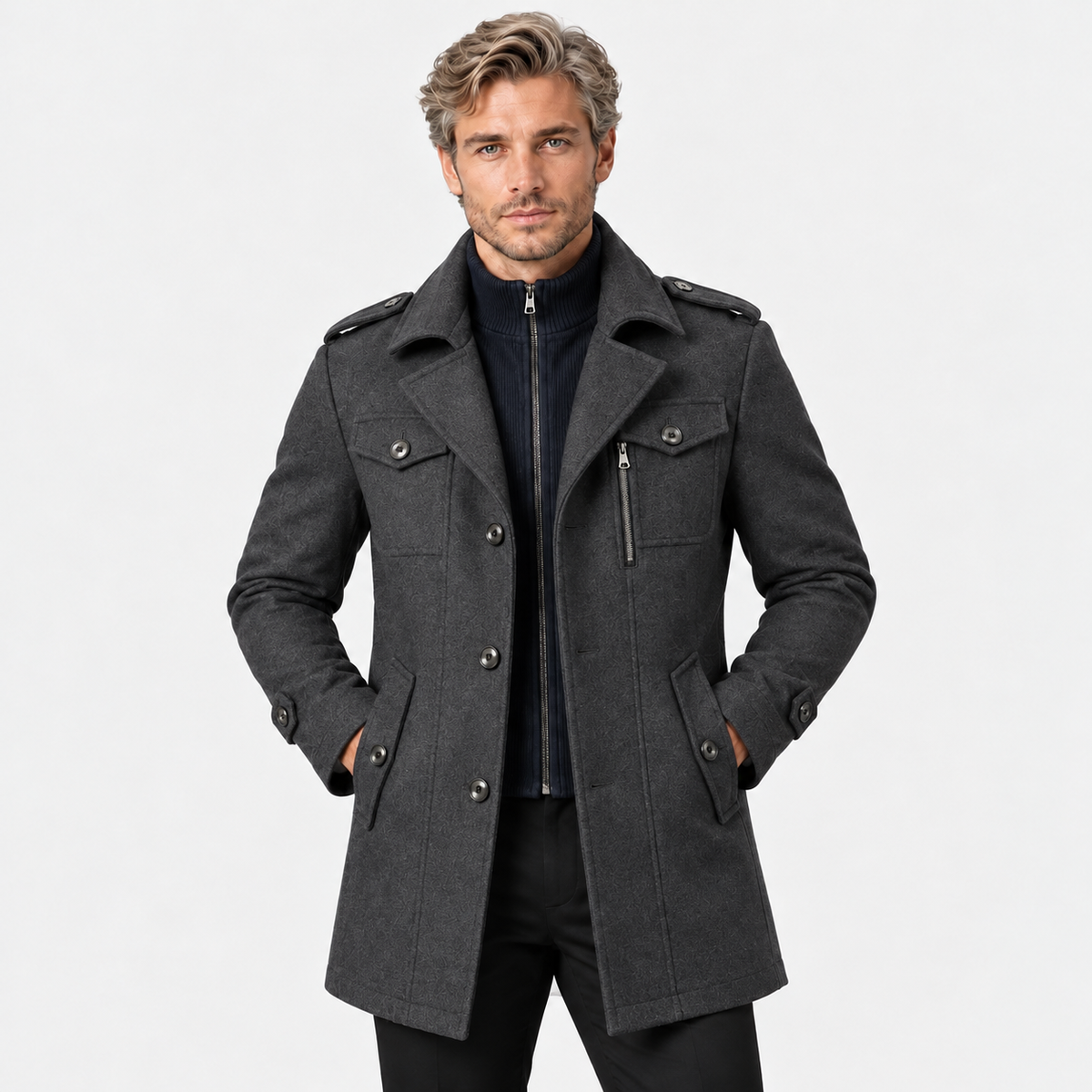 Old Ashworth | Men's Wool Blend Overcoat – Winter