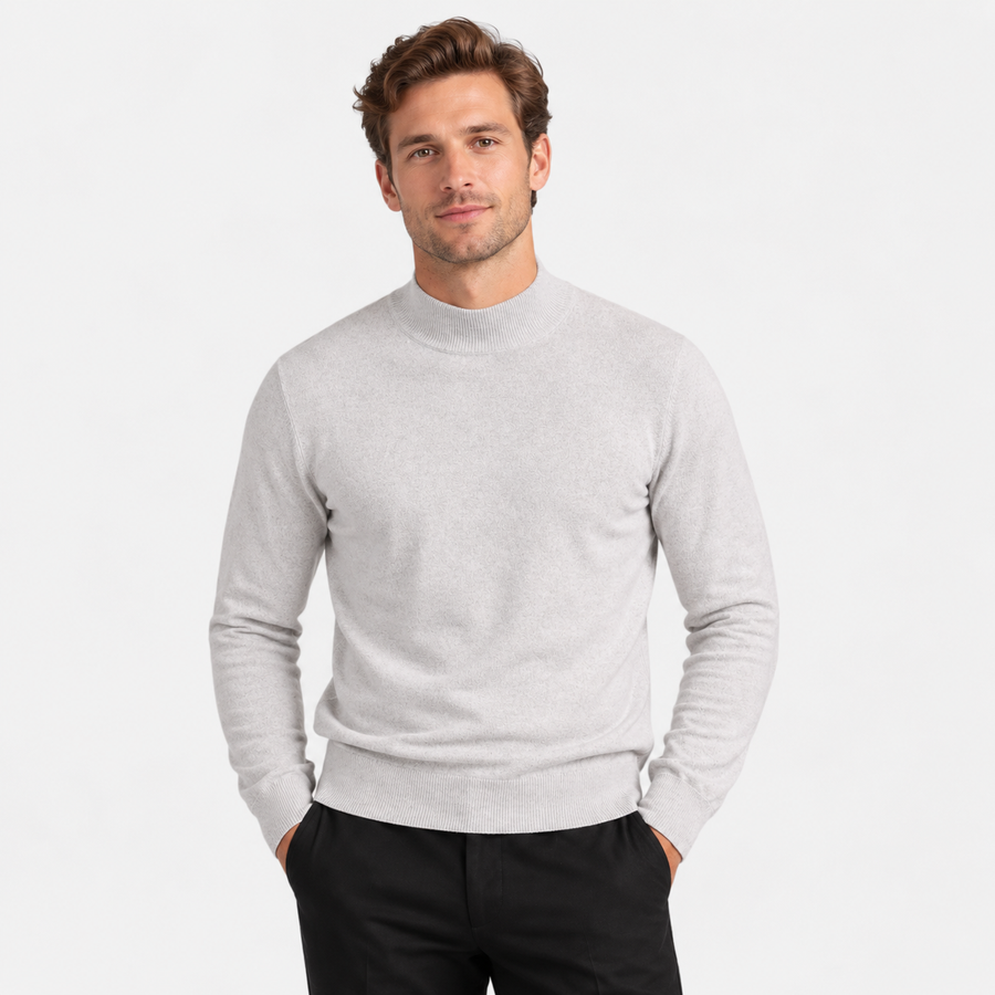 Old Ashworth  | Men's Warm Mock Neck Sweater Slim Fit Winter Knit Pullover
