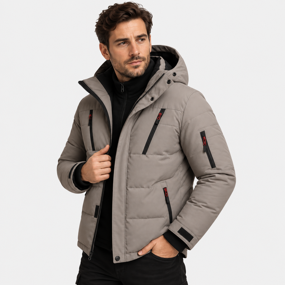 Old Ashworth | Men’s Warm Puffer Jacket for Cold Winter Weather
