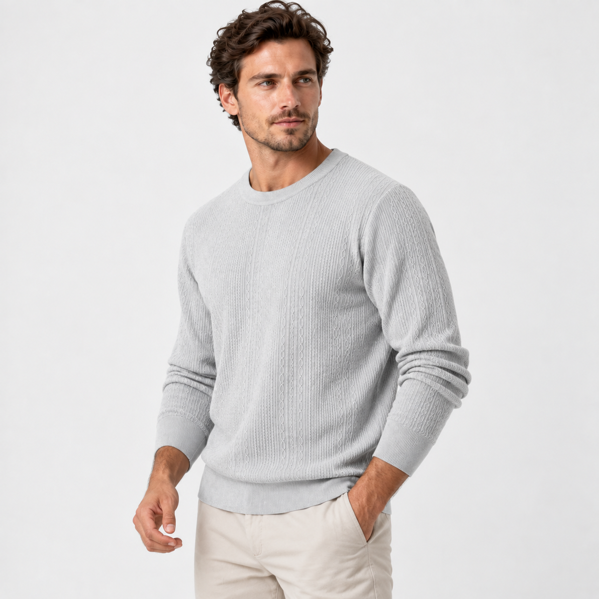 Old Ashworth | Men’s Cable Knit Jumper for Autumn and Winter