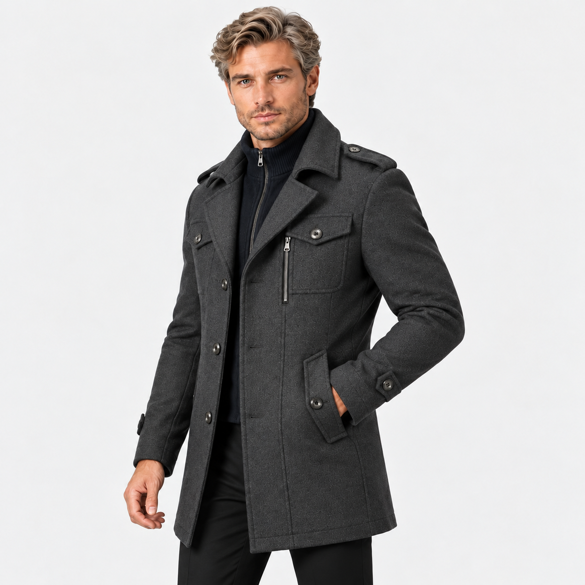 Old Ashworth | Men's Wool Blend Overcoat – Winter