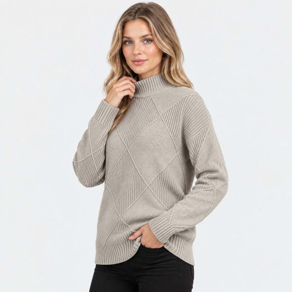 Old Ashworth | Women's Cashmere Jumper – Roll Neck