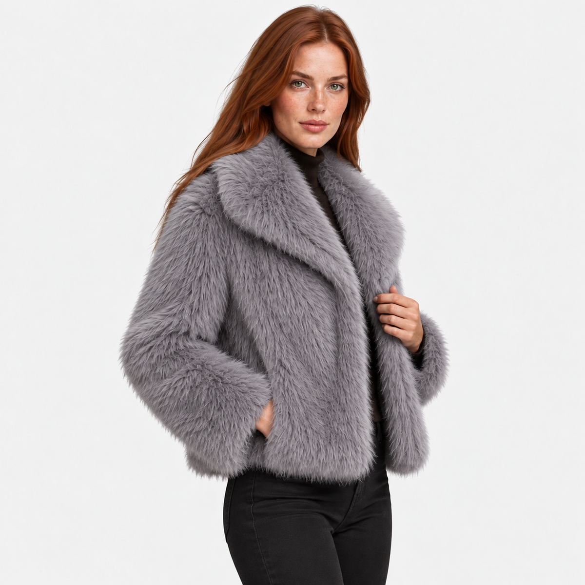 Old Ashworth | Women's Jacket – Faux Fur Warmth & Comfort
