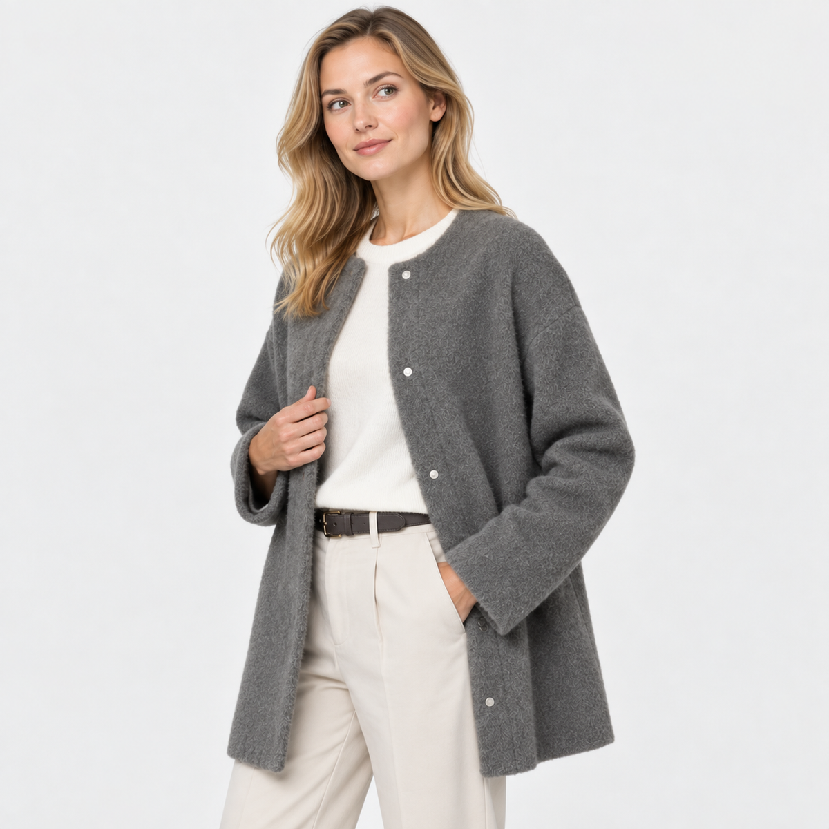 Old Ashworth  | Women's Warm Button Up Knit Cardigan Everyday Layer