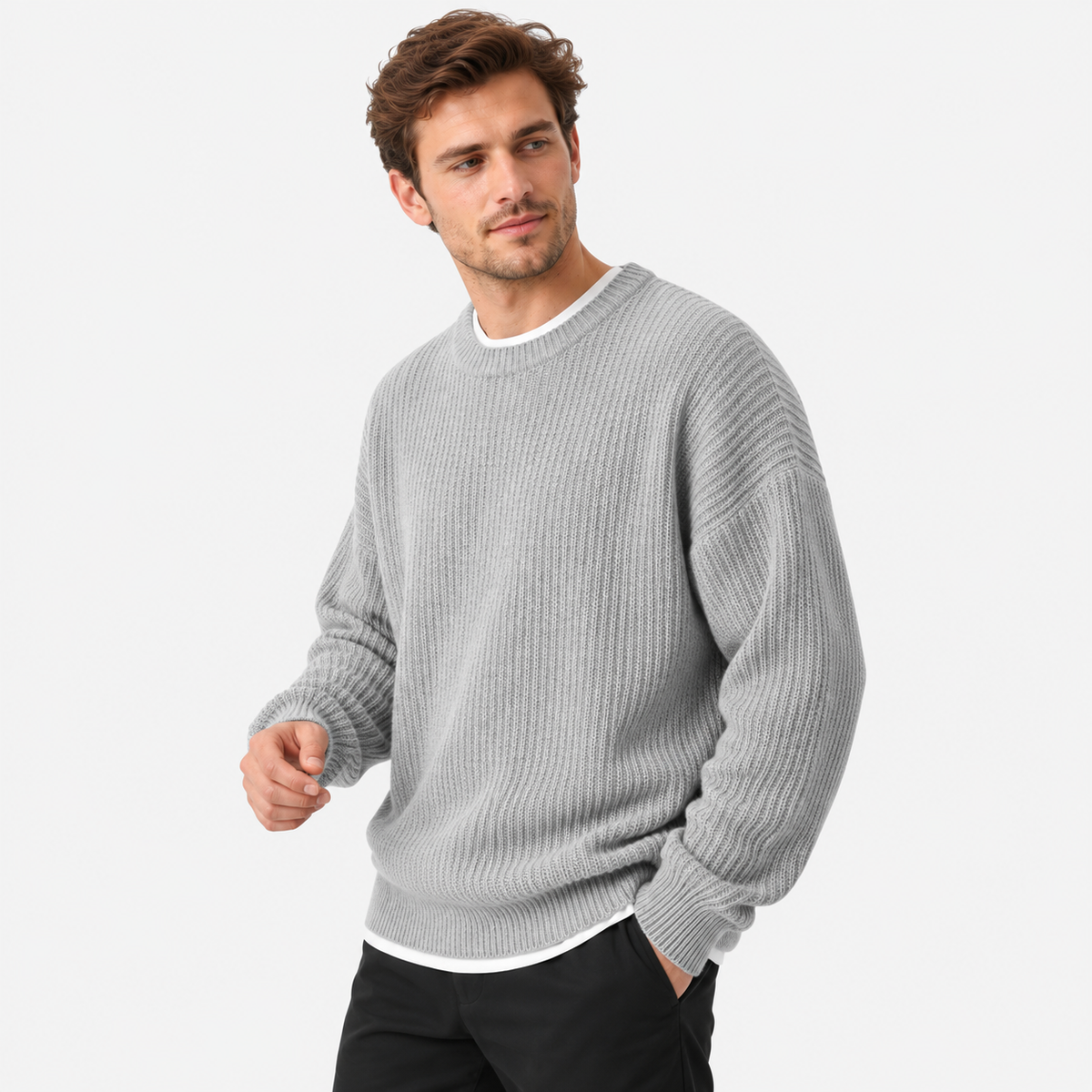 Old Ashworth  | Men's Crew Neck Sweater for Business Casual & Everyday Wear