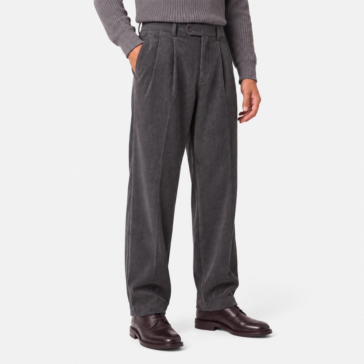 Old Ashworth | Men's Wide Leg Corduroy Trousers