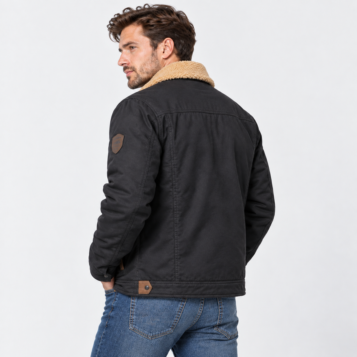 Old Ashworth | Men’s Classic Black Bomber Jacket for Everyday Wear