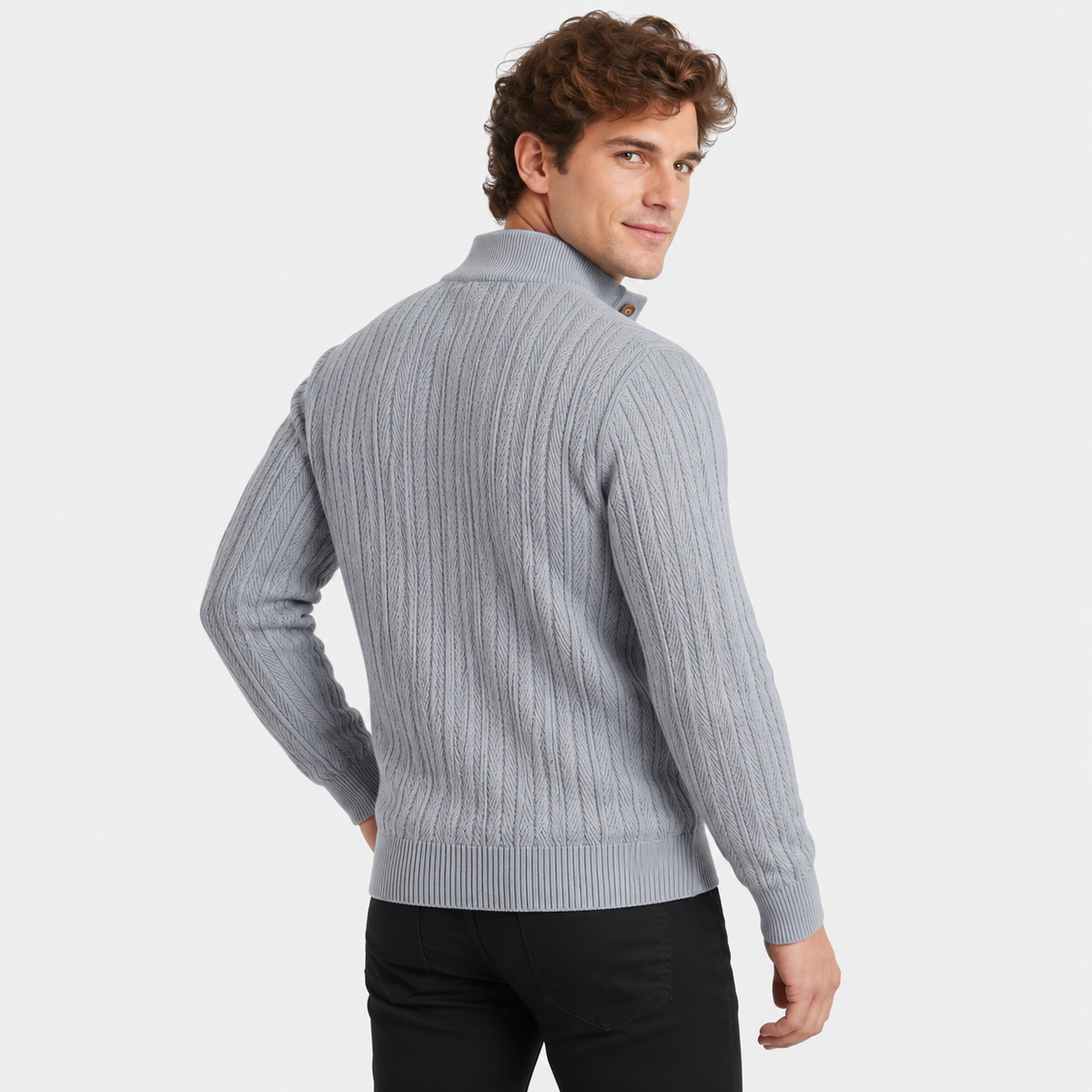 Old Ashworth | Men's Cotton Cardigan – Business Casual Knitwear
