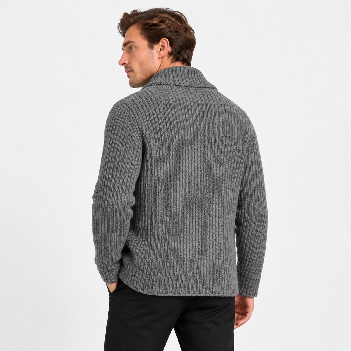Old Ashworth  | Men's Slim Fit Button Up Cardigan Sweater Warm Knit Laye