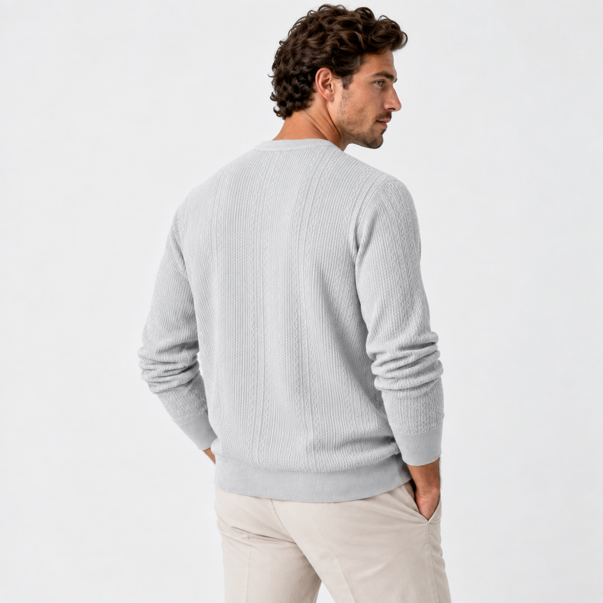 Old Ashworth | Men’s Cable Knit Jumper for Autumn and Winter