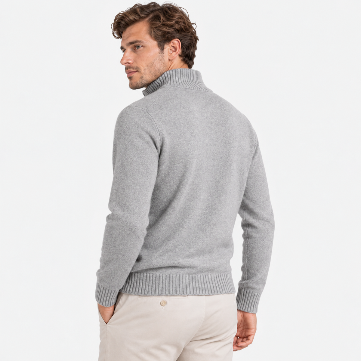 Old Ashworth  | Men's Long Sleeve Half Zip Knit Sweater Casual Pullover