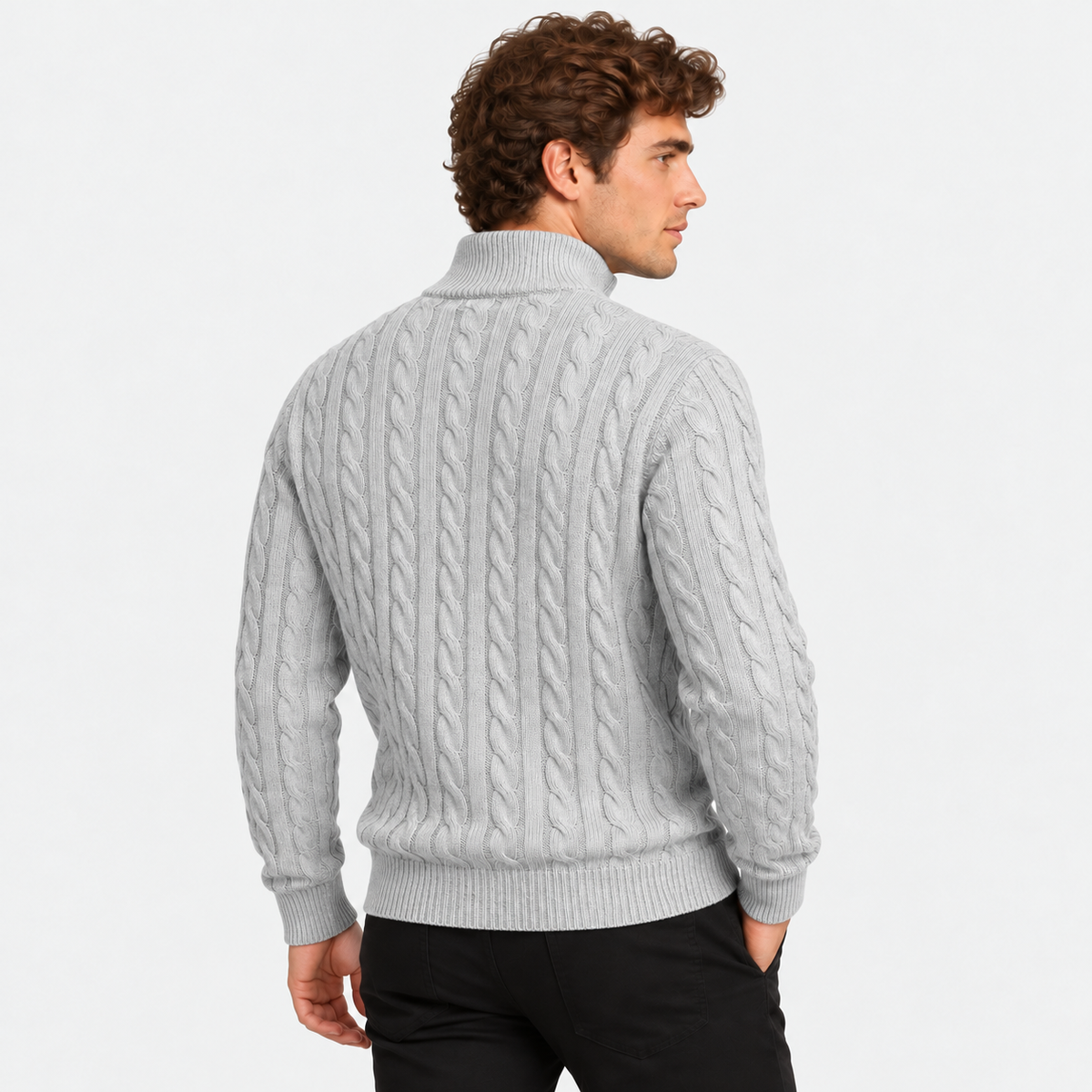 Old Ashworth | Men's Jumper – Cotton Half-Zip Long Sleeve