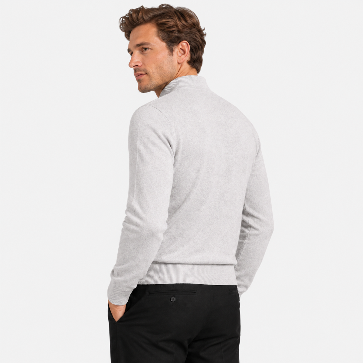 Old Ashworth  | Men's Warm Mock Neck Sweater Slim Fit Winter Knit Pullover