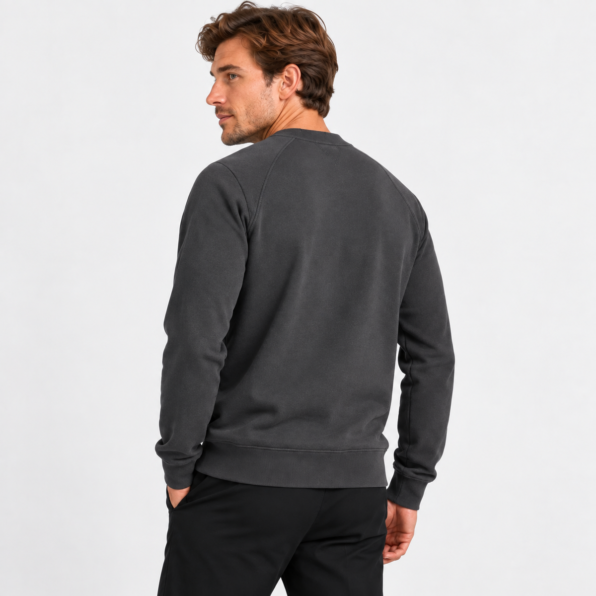 Old Ashworth  | Men's Heavyweight Crewneck Sweatshirt Warm Cotton Pullover