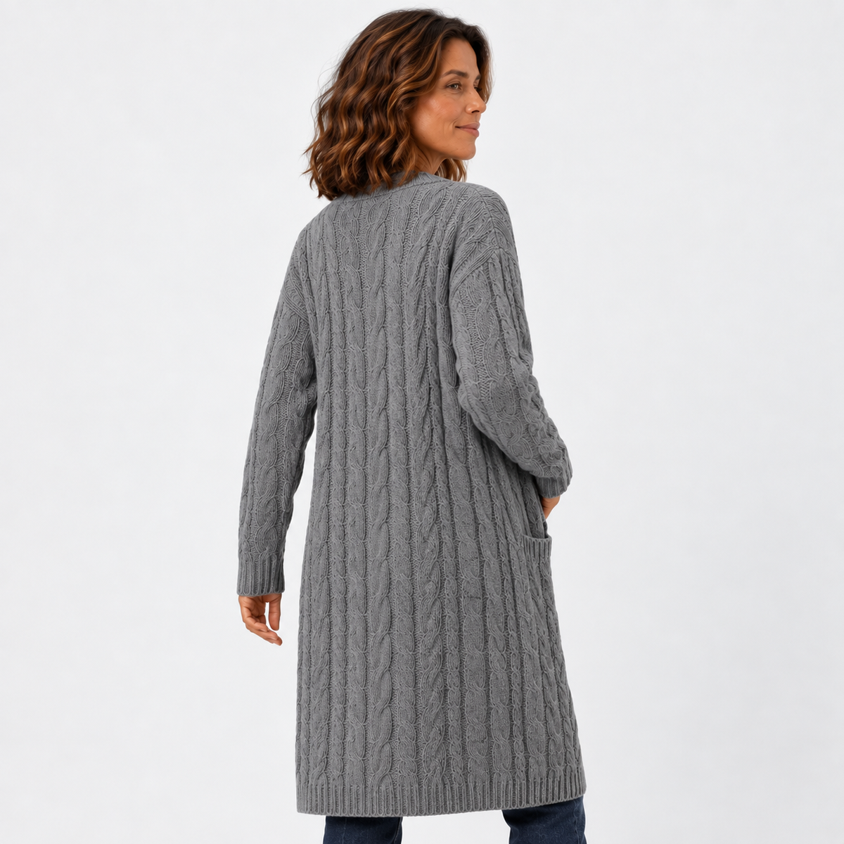 Old Ashworth | Women’s Long Hooded Cardigan for Autumn and Winter