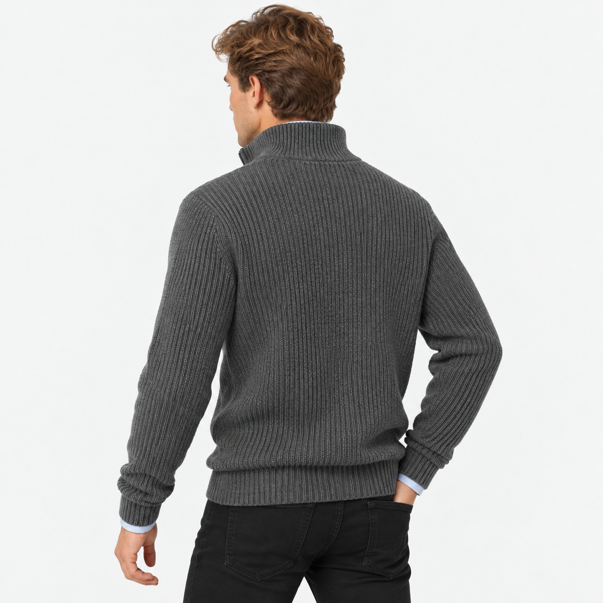 Old Ashworth | Men's Cashmere Quarter-Zip Jumper