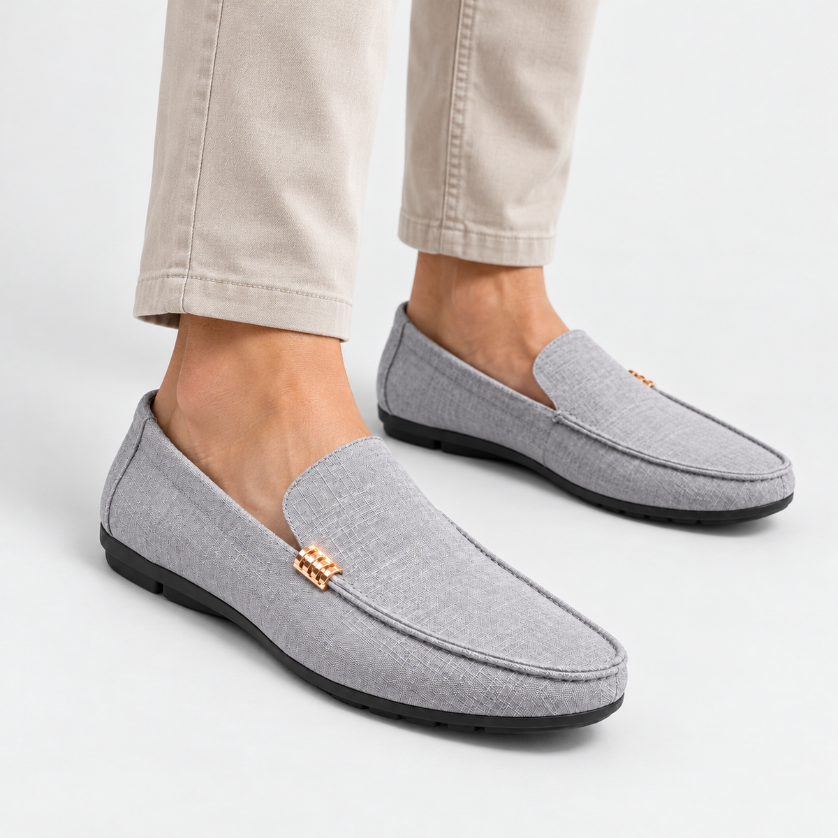 Old Ashworth | Men's Loafers – Canvas Slip-On Everyday Wear
