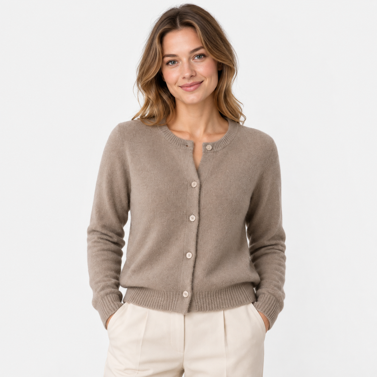 Old Ashworth  | Women's Button Front Cardigan Soft Knit Long Sleeve Sweater