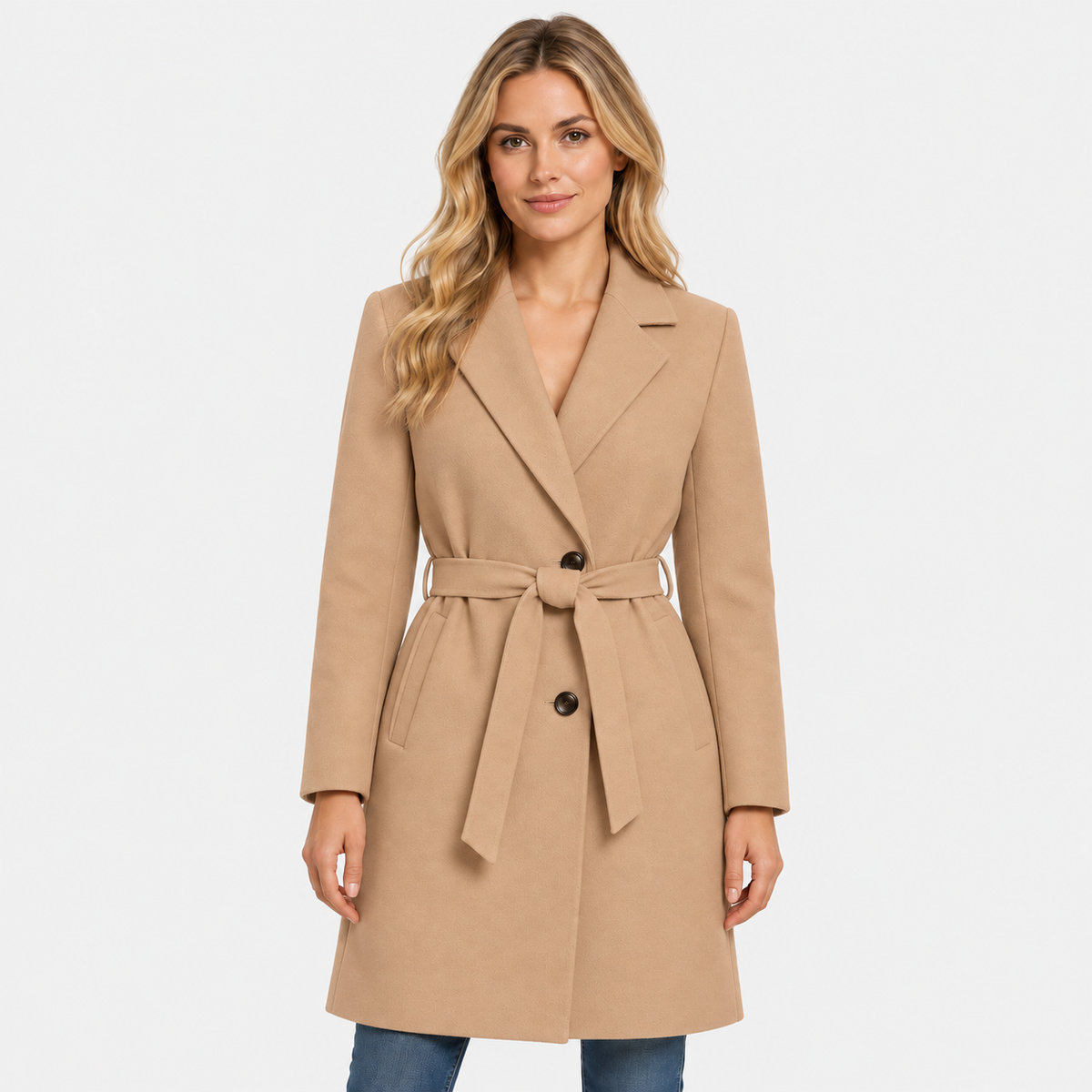 Old Ashworth | Women’s Lined Winter Coat with Classic Lapels