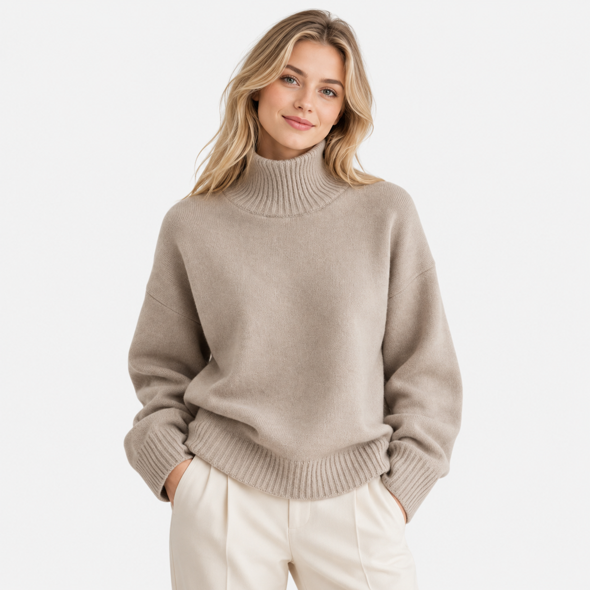 Old Ashworth  | Women's Lightweight Turtleneck Sweater Long Sleeve Knit Top