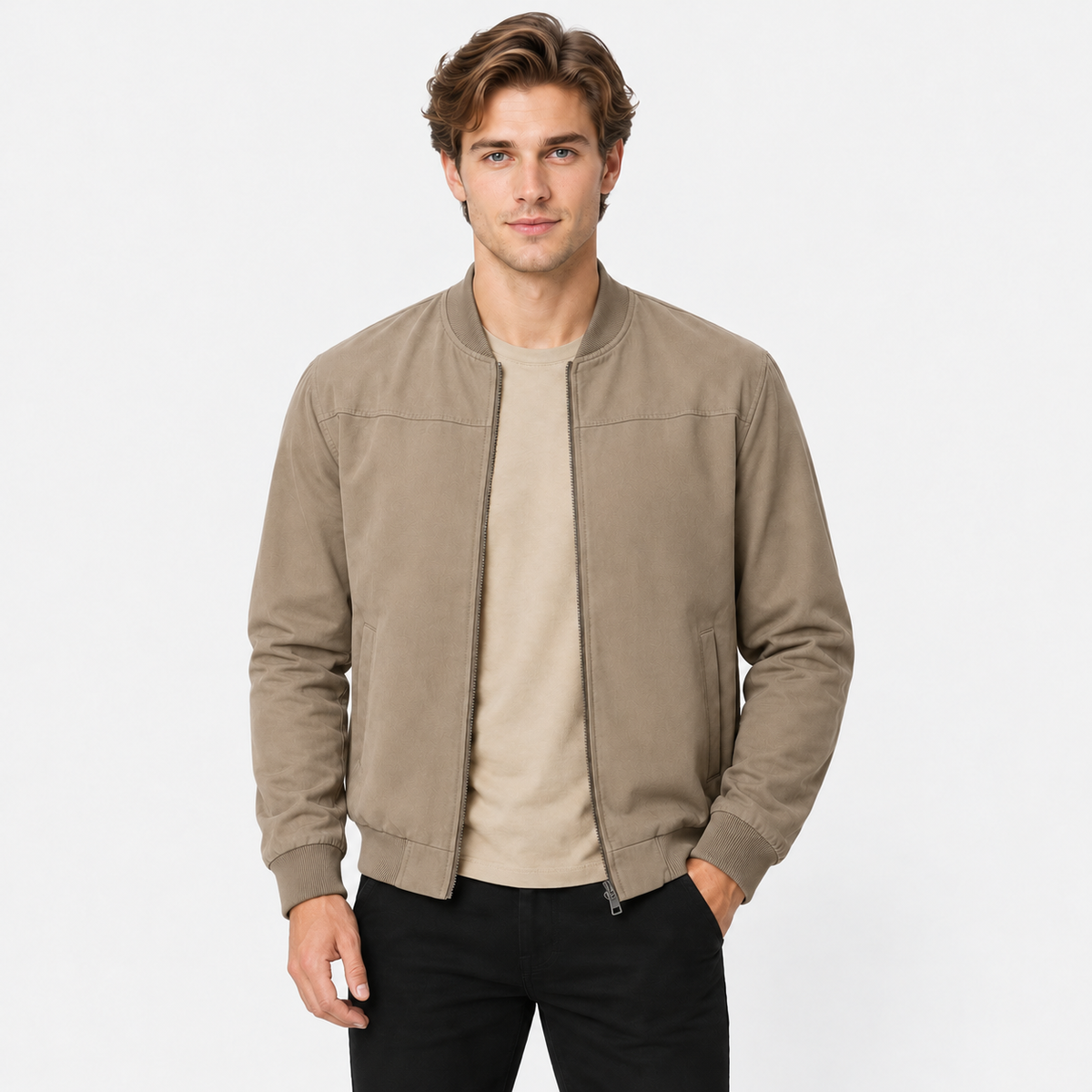 Old Ashworth | Men's Bomber Jacket – Lightweight Everyday Comfort