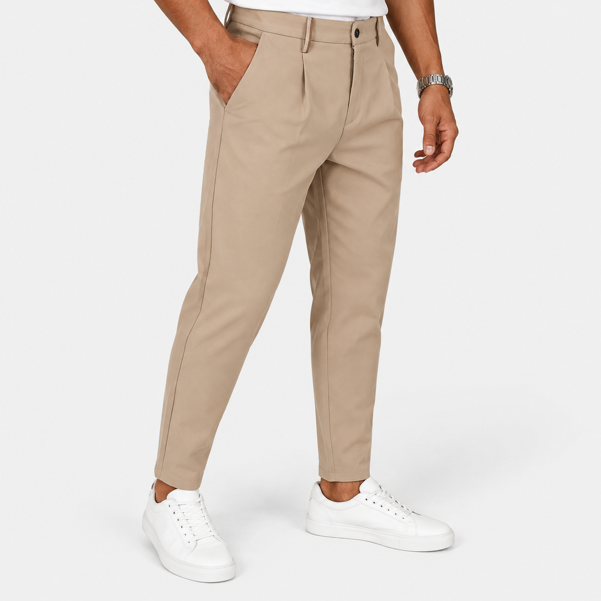 Old Ashworth | Men's Pleated Trousers – Breathable Business Wear