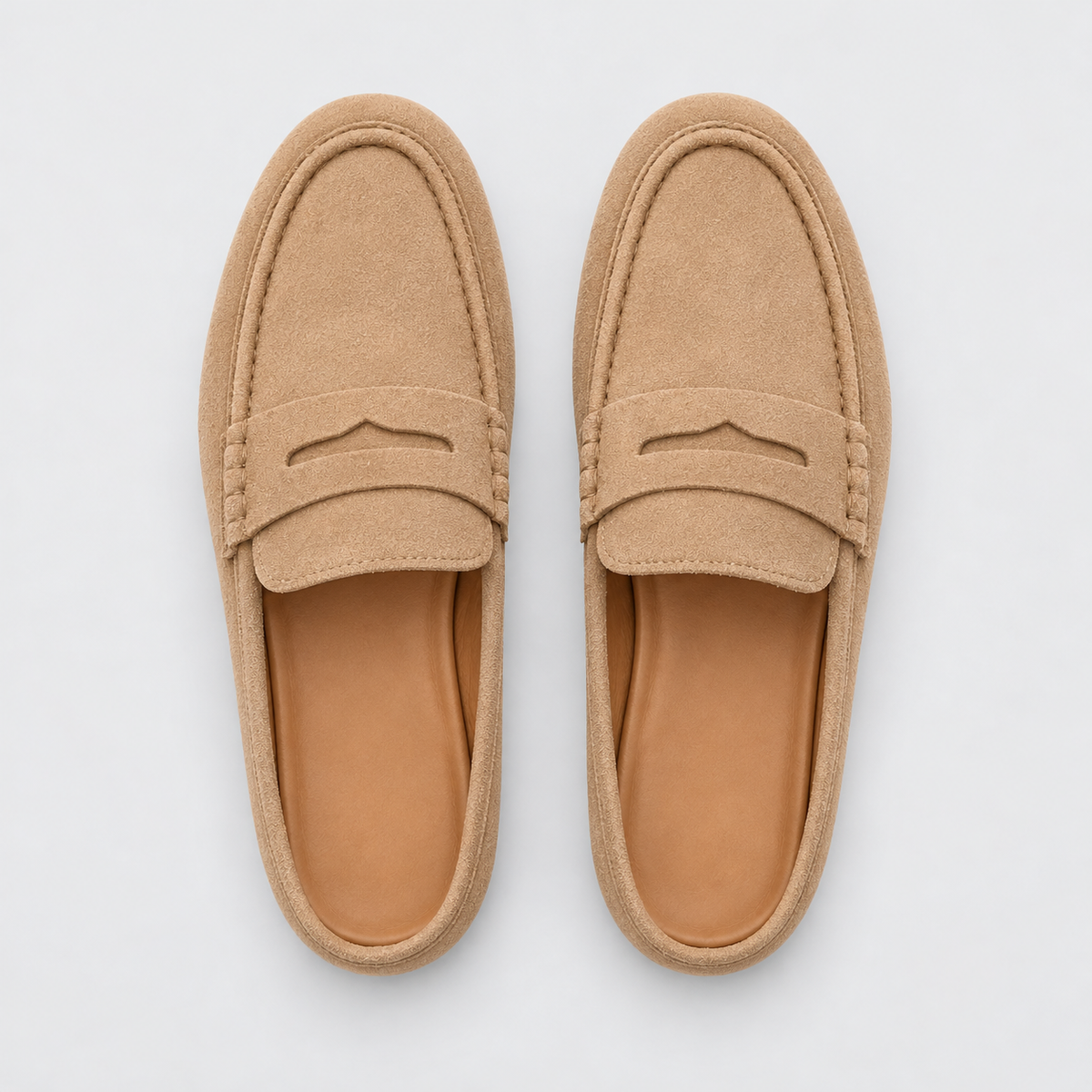Old Ashworth | Men's Mule Loafers – Suede-Look Everyday Slip-On