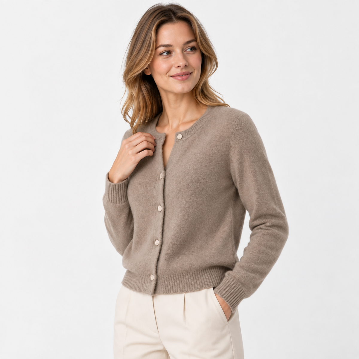 Old Ashworth  | Women's Button Front Cardigan Soft Knit Long Sleeve Sweater