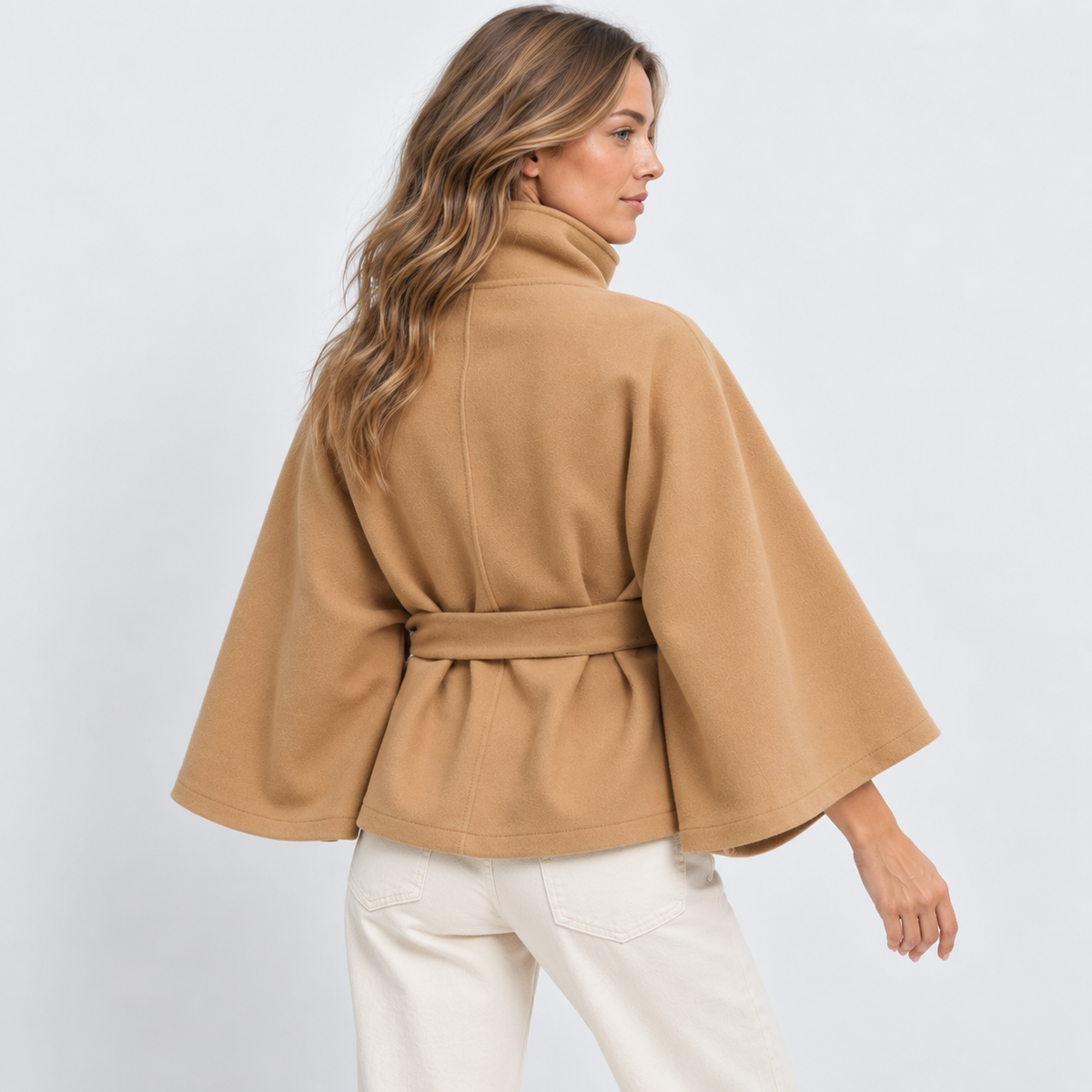 Old Ashworth | Women’s High Collar Cape Coat for Winter