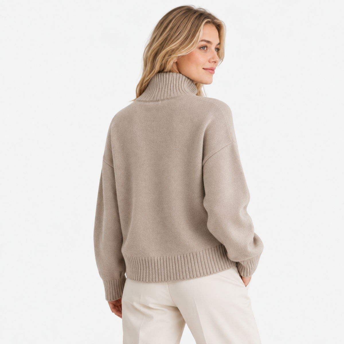 Old Ashworth  | Women's Lightweight Turtleneck Sweater Long Sleeve Knit Top