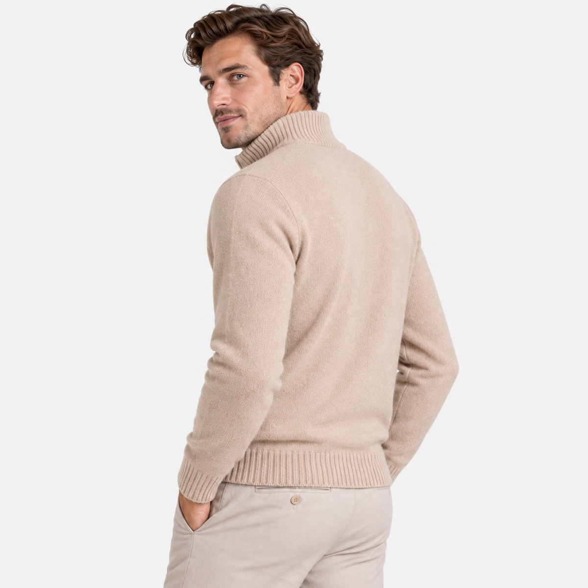 Old Ashworth  | Men's Long Sleeve Half Zip Knit Sweater Casual Pullover