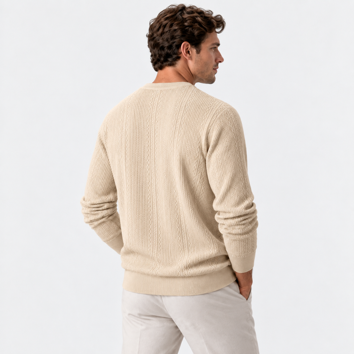 Old Ashworth | Men’s Cable Knit Jumper for Autumn and Winter