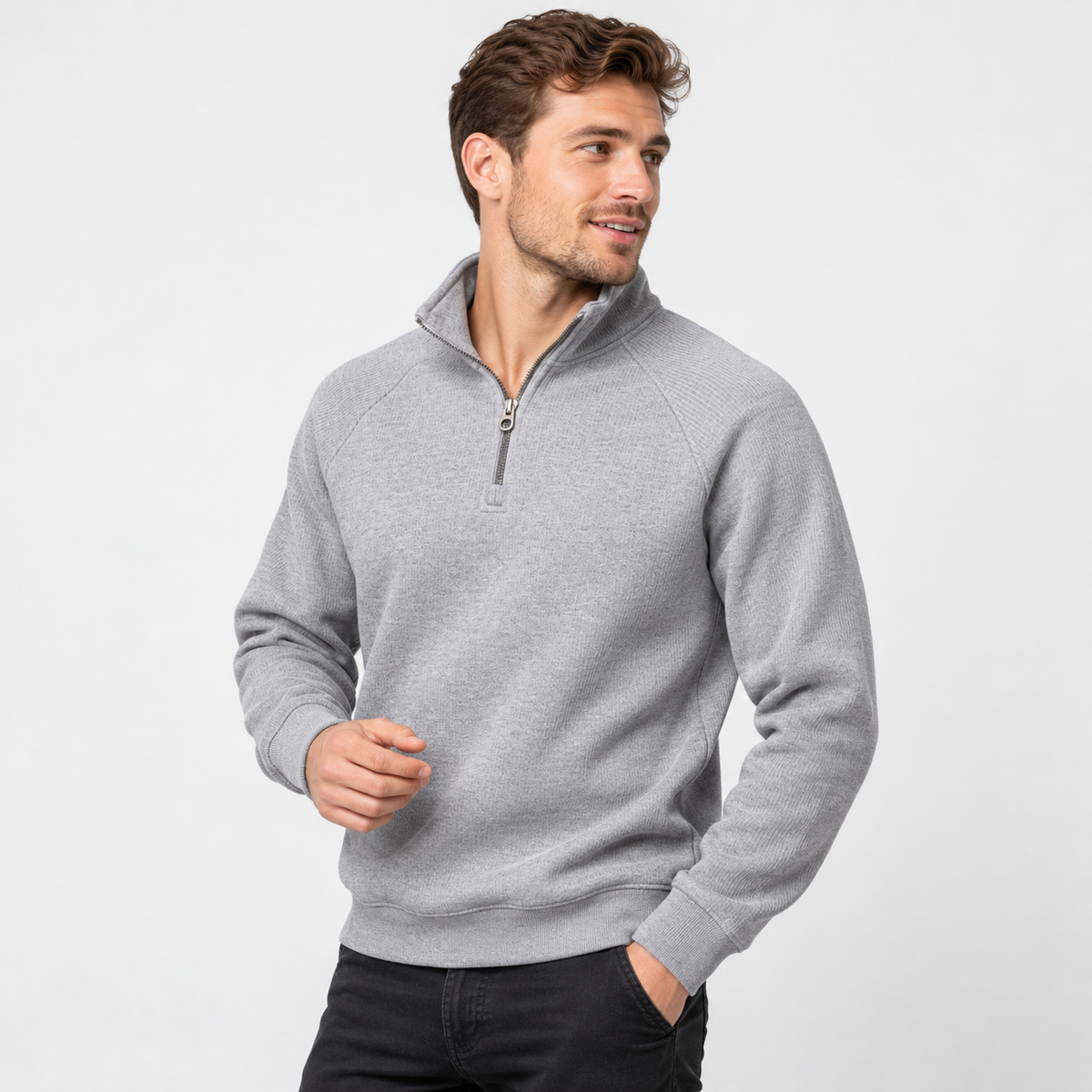 Old Ashworth | Men’s Classic Quarter-Zip – Warm Stand Collar