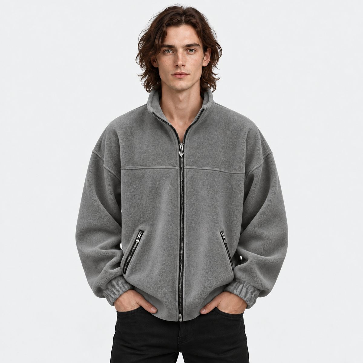 Old Ashworth | Men's Fleece Jacket – Full-Zip Everyday Layer