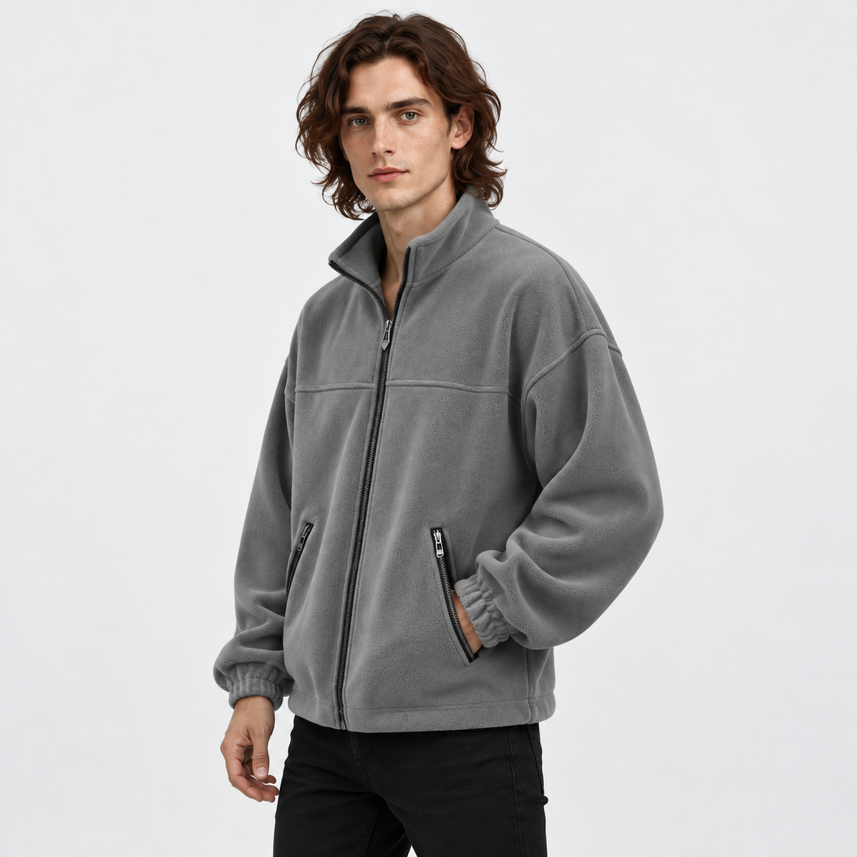 Old Ashworth | Men's Fleece Jacket – Full-Zip Everyday Layer