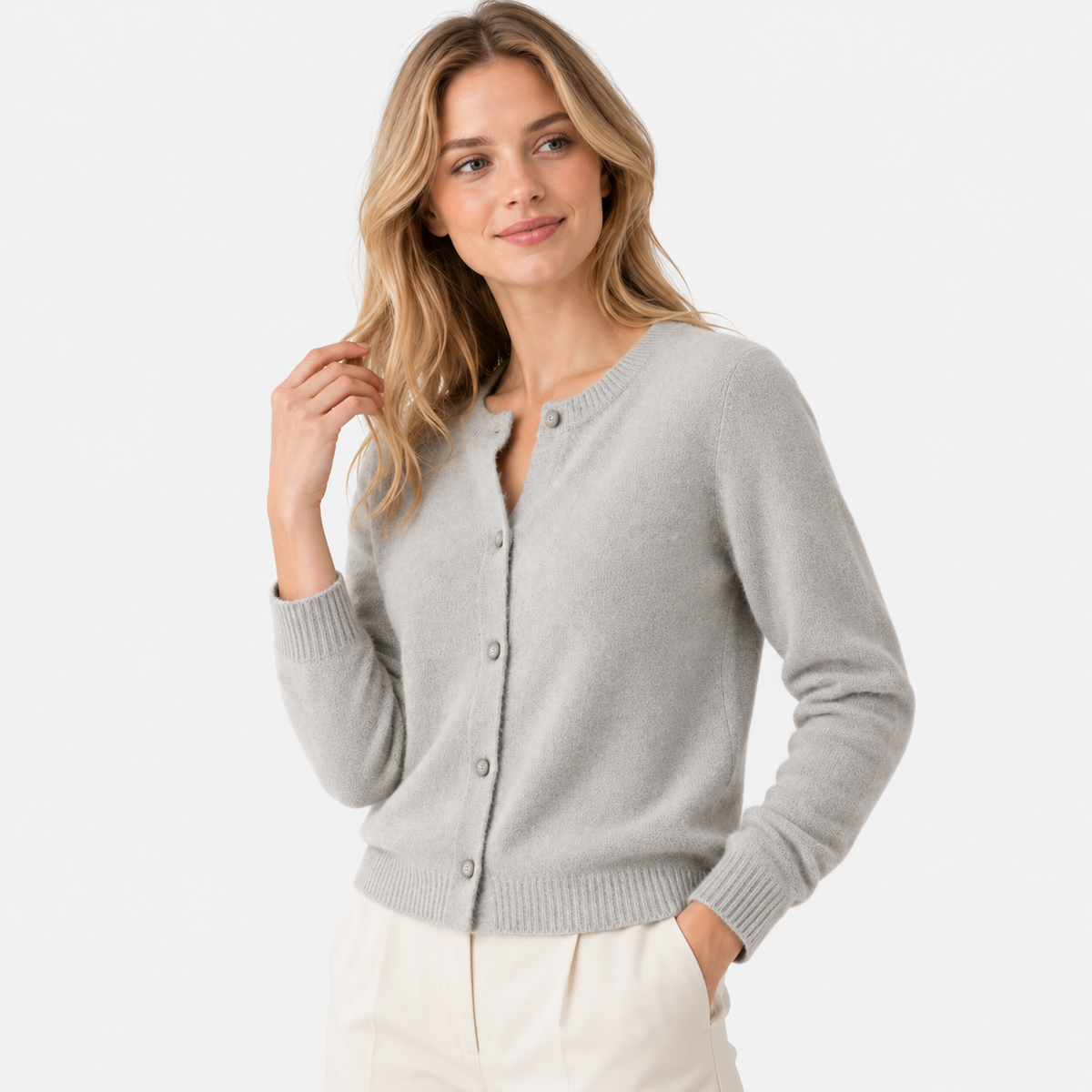 Old Ashworth  | Women's Button Front Cardigan Soft Knit Long Sleeve Sweater