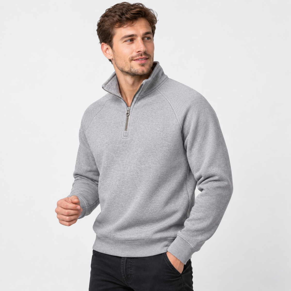 Old Ashworth | Men’s Classic Quarter-Zip – Warm Stand Collar