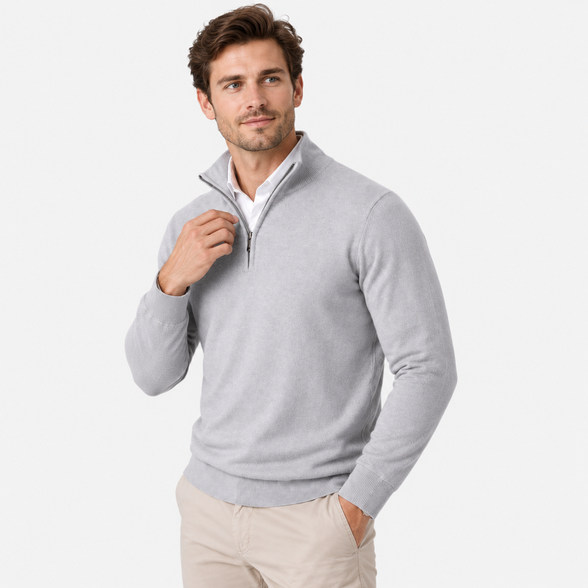 Old Ashworth  | Men's Quarter Zip Sweater for Business Casual & Everyday Wear