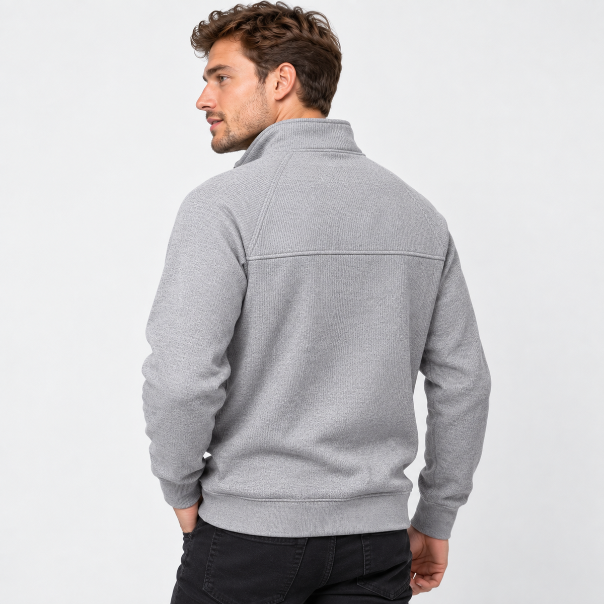 Old Ashworth | Men’s Classic Quarter-Zip – Warm Stand Collar