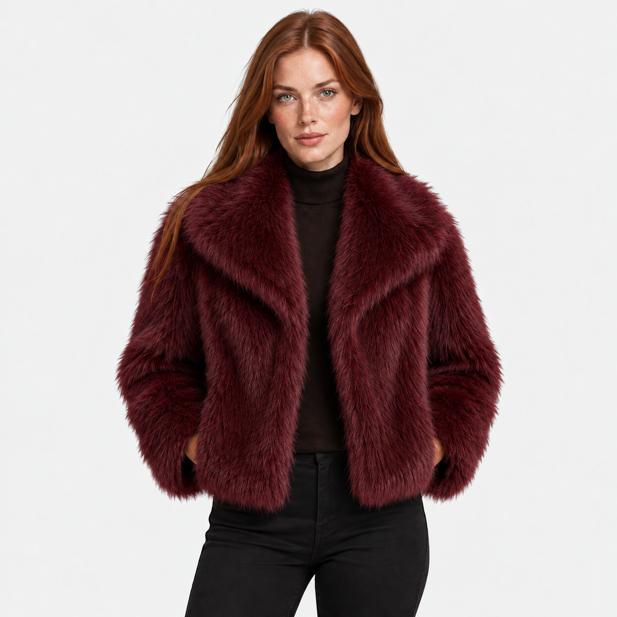 Old Ashworth | Women's Jacket – Faux Fur Warmth & Comfort