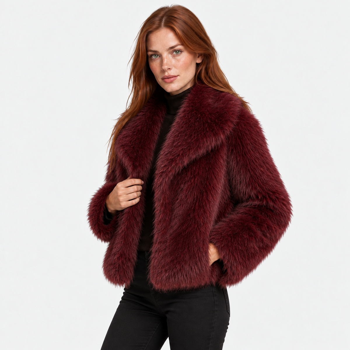Old Ashworth | Women's Jacket – Faux Fur Warmth & Comfort