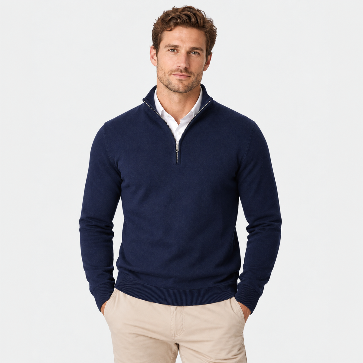 Old Ashworth  | Men's Quarter Zip Sweater for Business Casual & Everyday Wear