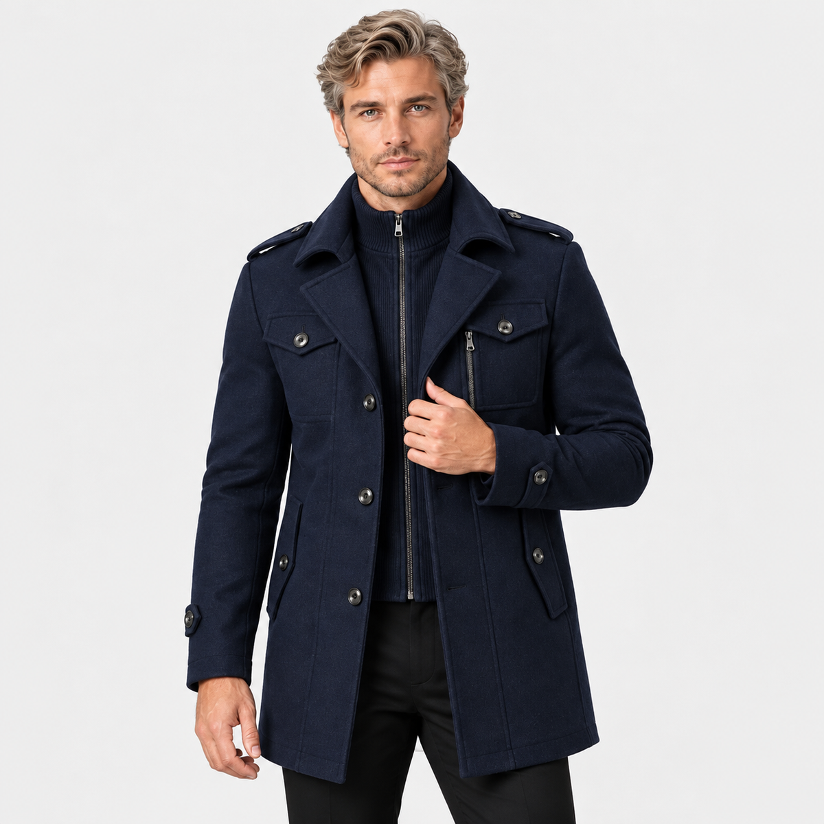 Old Ashworth | Men's Wool Blend Overcoat – Winter