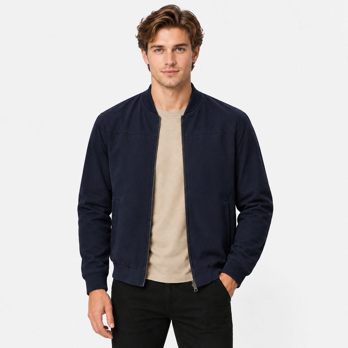 Old Ashworth | Men's Bomber Jacket – Lightweight Everyday Comfort