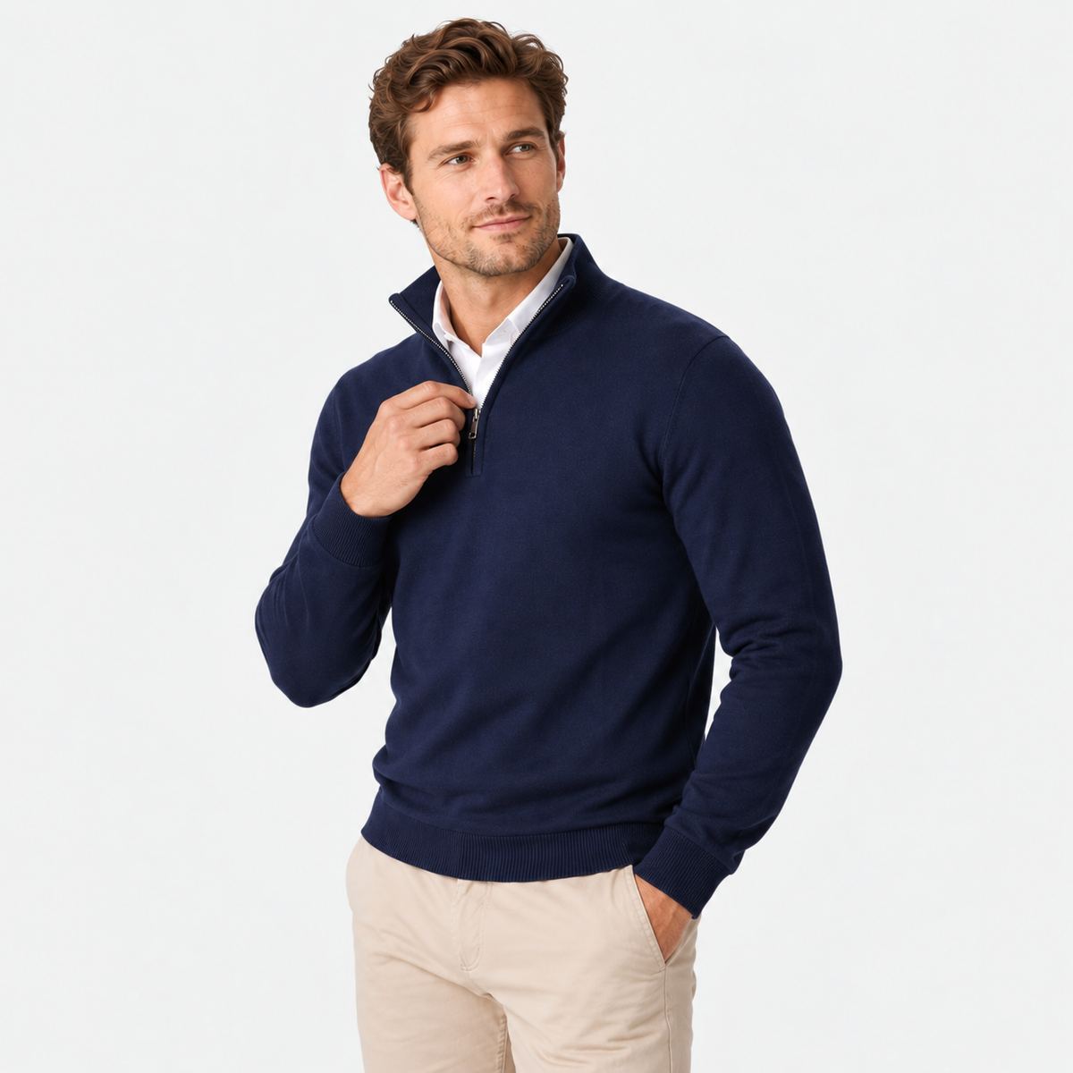 Old Ashworth  | Men's Quarter Zip Sweater for Business Casual & Everyday Wear