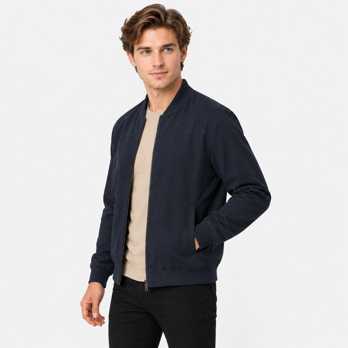 Old Ashworth | Men's Bomber Jacket – Lightweight Everyday Comfort