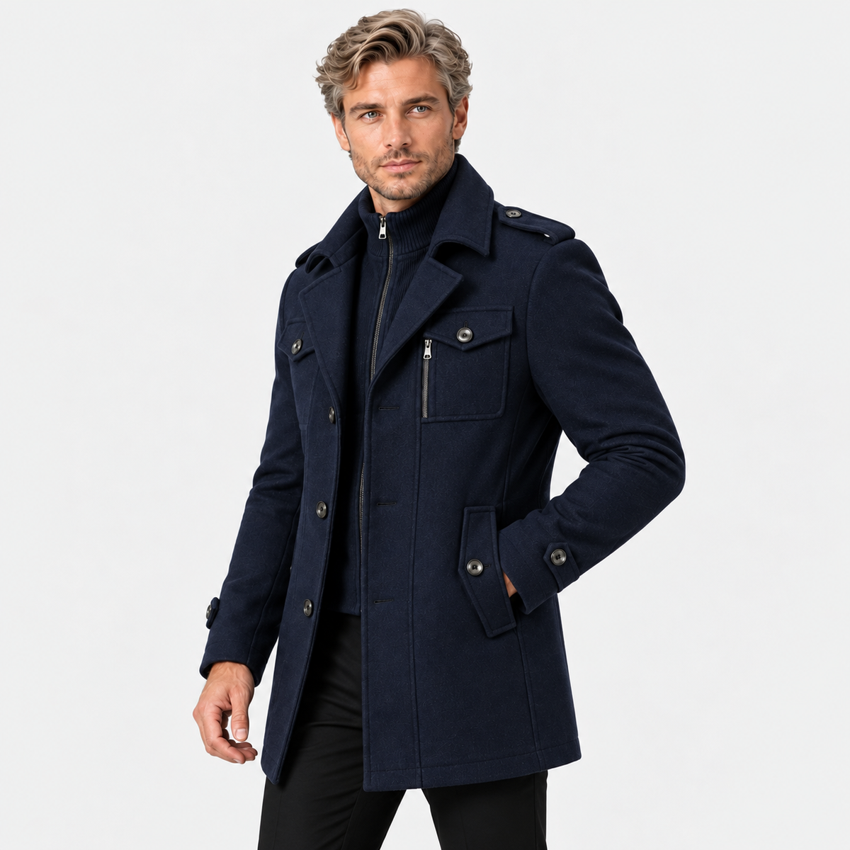 Old Ashworth | Men's Wool Blend Overcoat – Winter