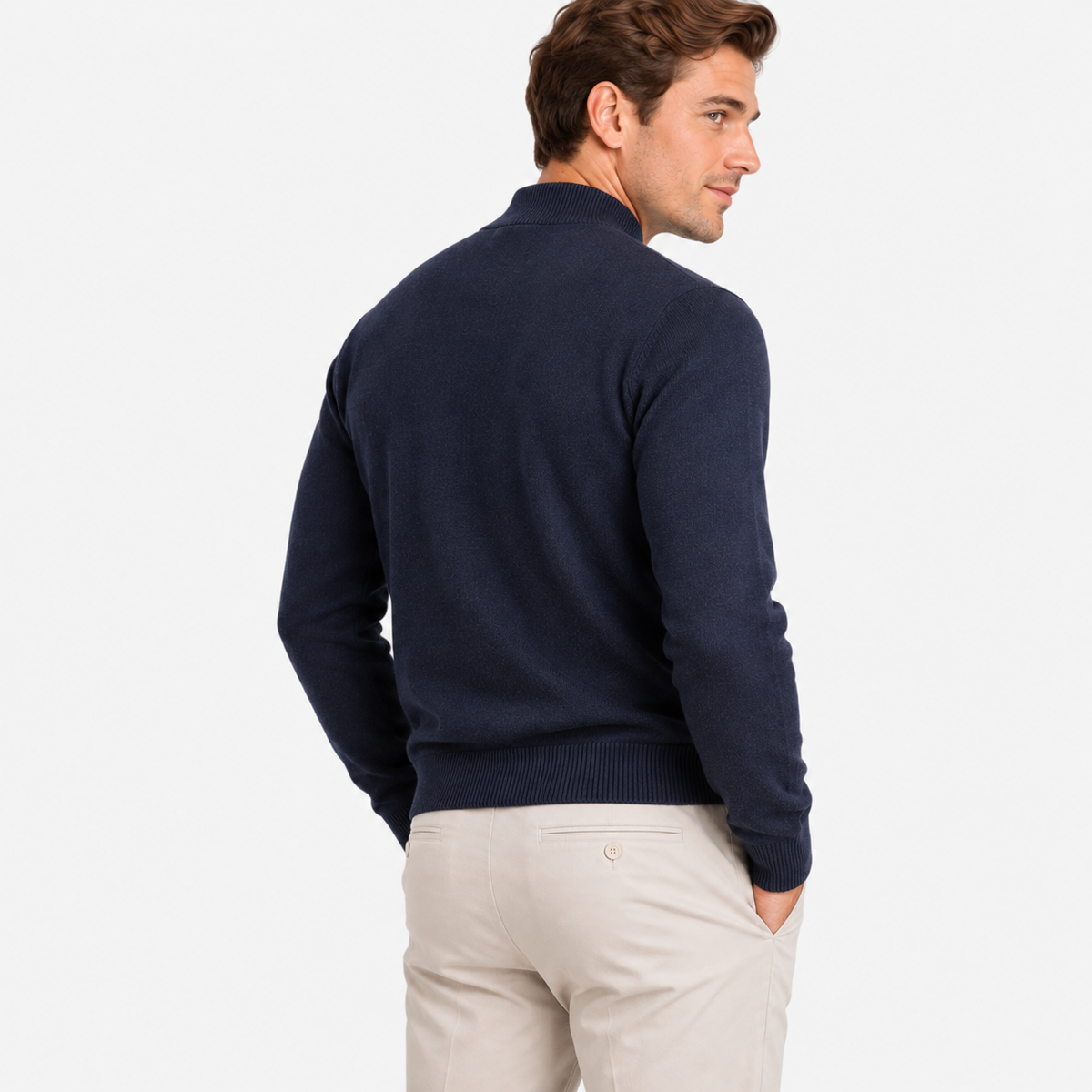 Old Ashworth  | Men's Warm Mock Neck Sweater Slim Fit Winter Knit Pullover