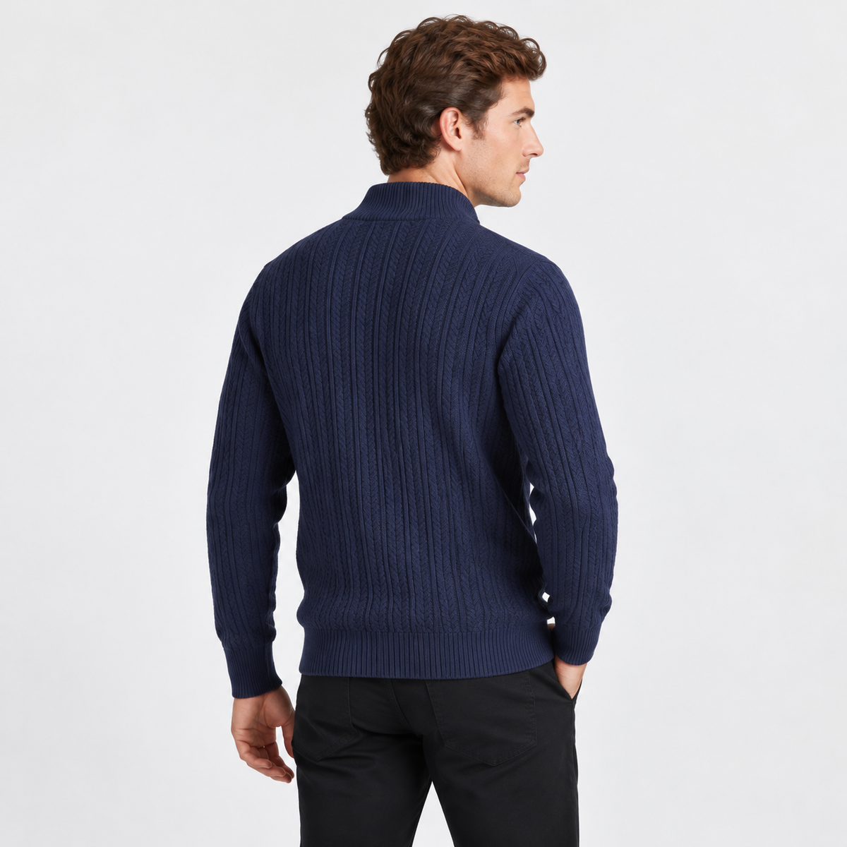 Old Ashworth | Men's Cotton Cardigan – Business Casual Knitwear